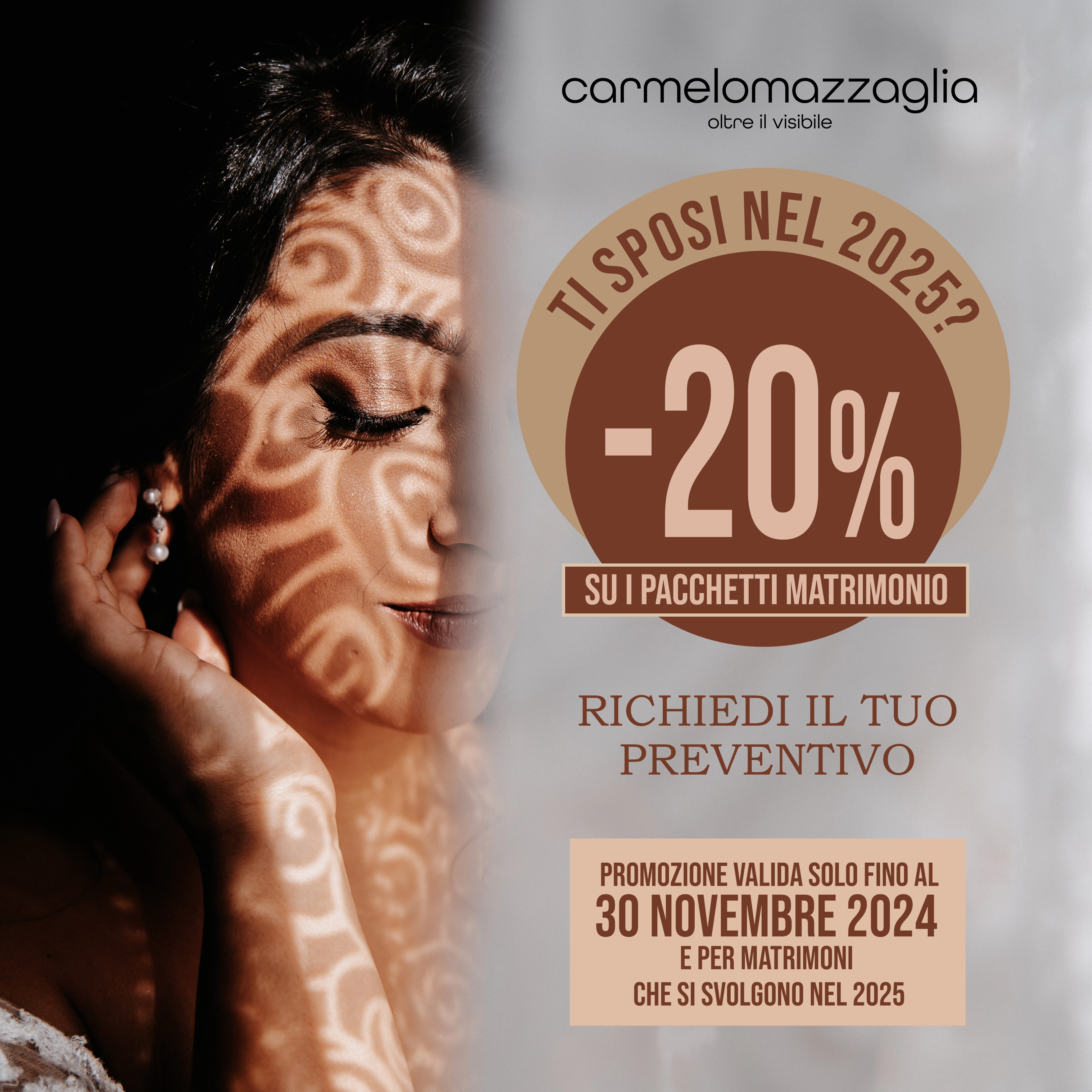 promozione sconto fotografo matrimonio palermo